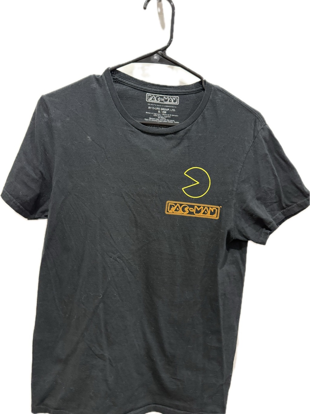 Men’s Black PAC MAN Short Sleeve Graphic Tee